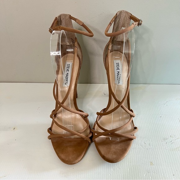 Steve Madden Satire Nude Strappy Heels - Picture 7 of 12